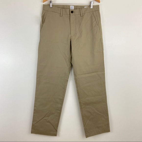 relaxed fit khaki jeans